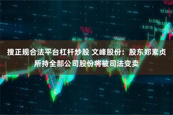搜正规合法平台杠杆炒股 文峰股份：股东郑素贞所持全部公司股份将被司法变卖
